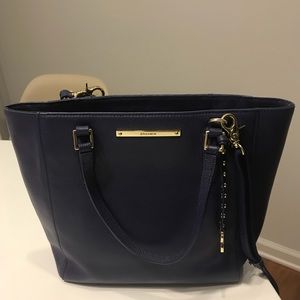 Navy blue with gold hardware Brahmin purse